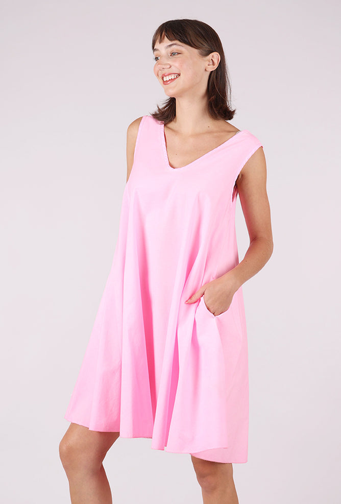 Pluslavie Short Dress, Neon Pink 