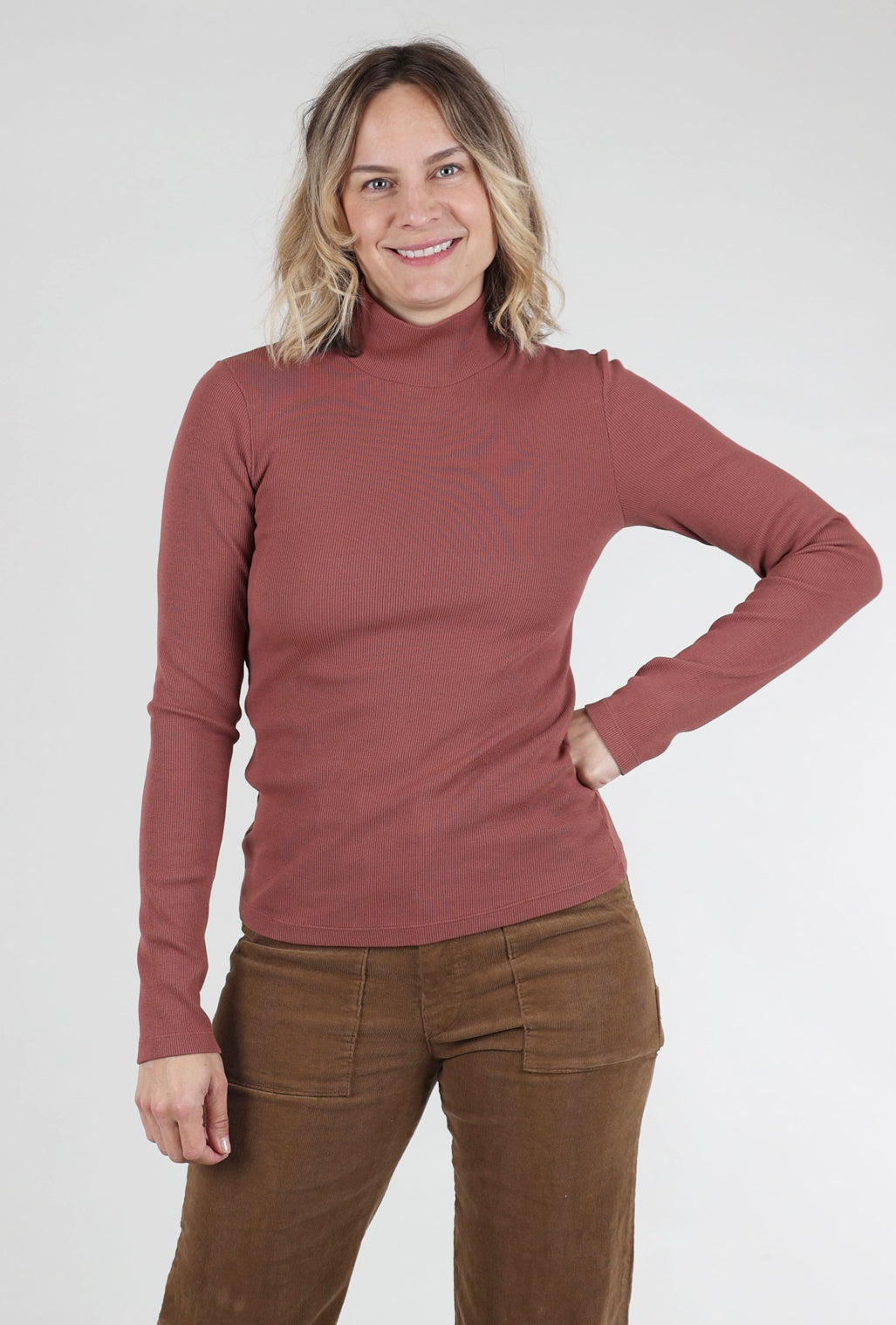 Prairie Underground L/S Mockneck, Redwood 