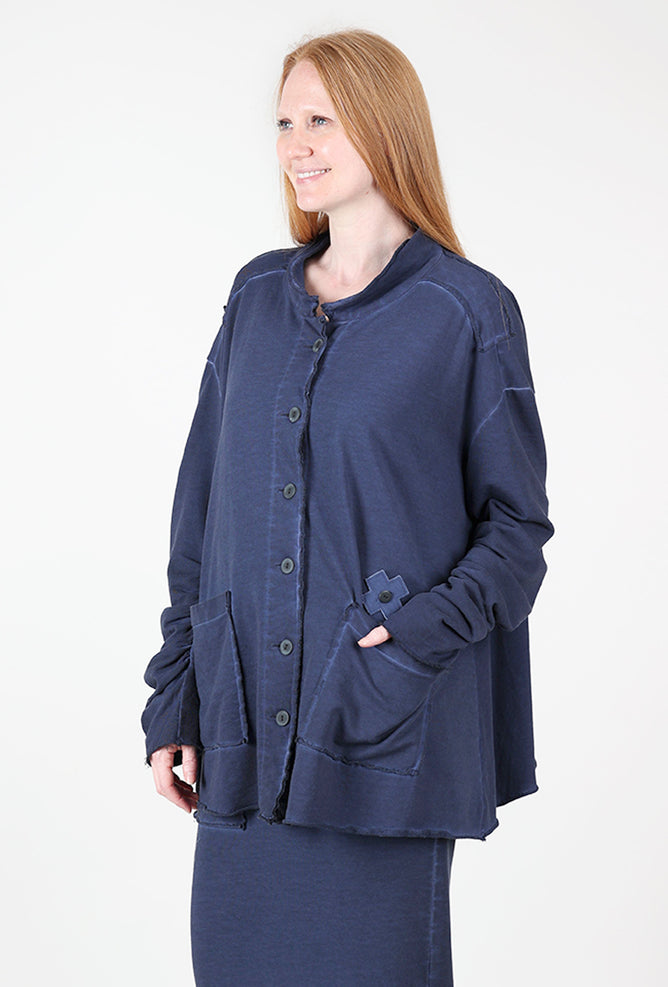 Pluslavie Boxy Sweat Shirt, Ocean 