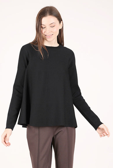 Hannes Roether Structure Swing Sweater, Black 