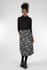 Ozai Plaid Bubble Skirt, Black/Ecru 