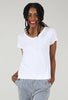 Escape by Habitat Cotton Slub V-Neck Tee, White 