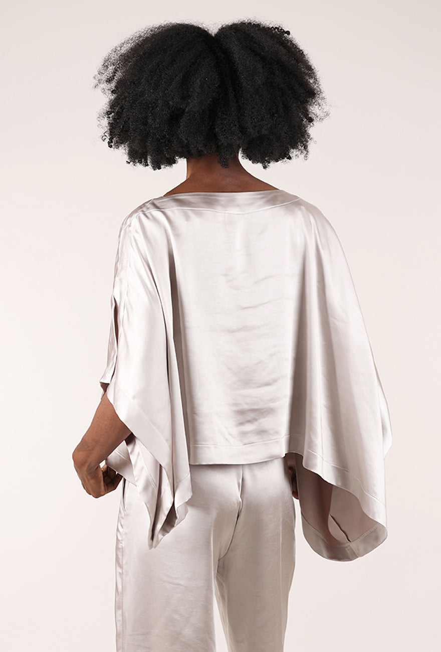 Planet Sateen Off-Shoulder, Putty 