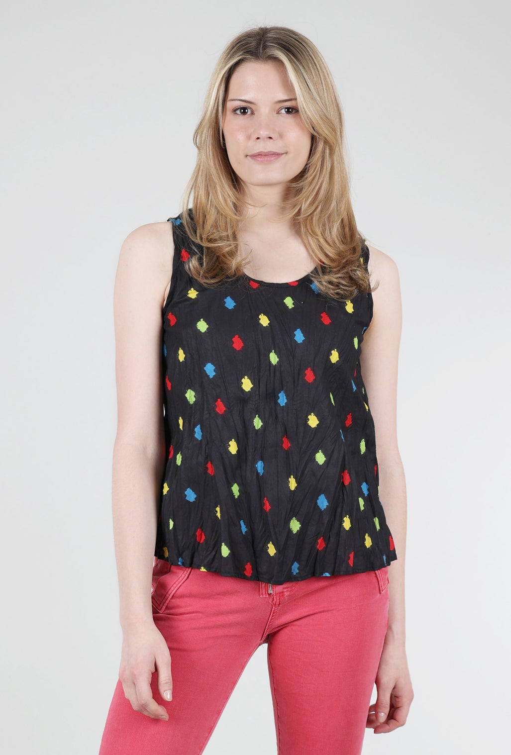 Dress Addict Jus Dot Top, Black/Multi 