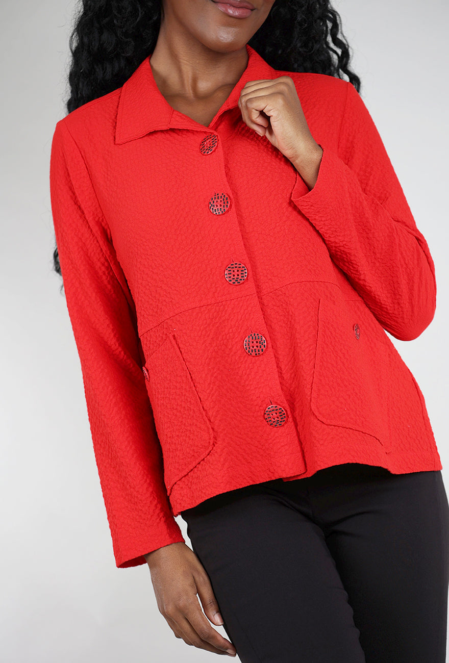 Habitat Pucker Weave Statement Jacket, Apple 