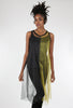 Luukaa Colorblock Sheer Tunic, Pistachio/Black 