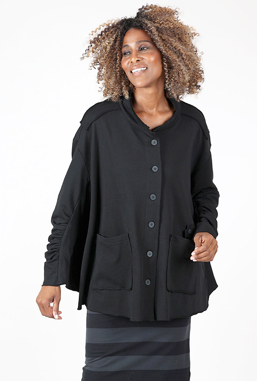Boxy Sweat Shirt, Black