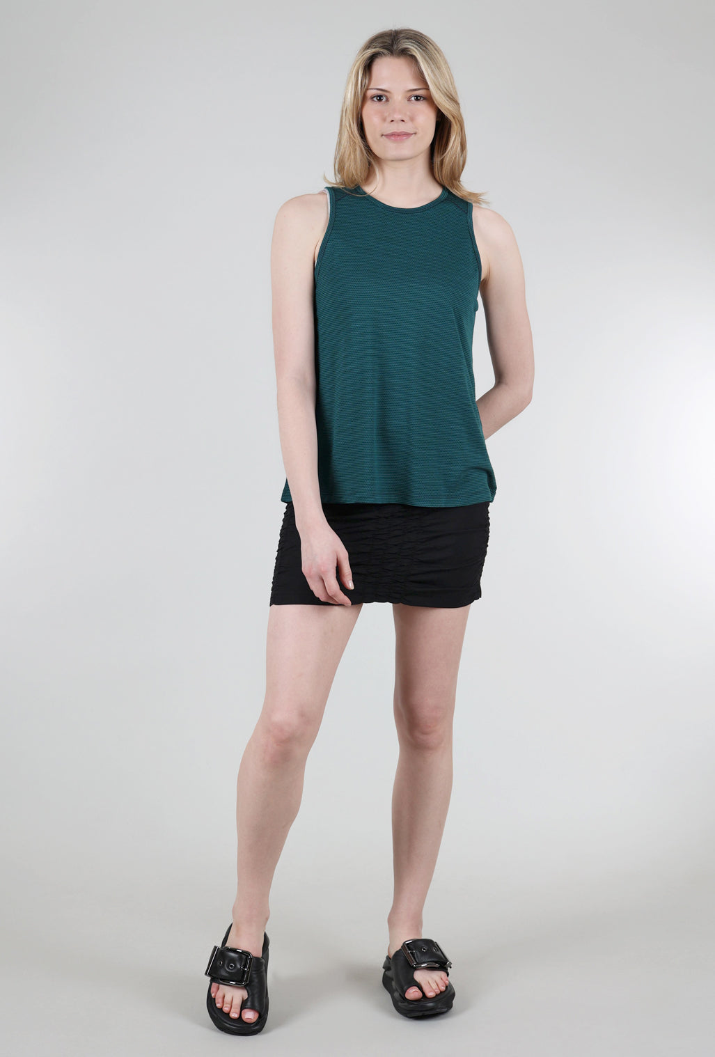 Smartwool Active Mesh High-Neck Tank, Emerald Heather 