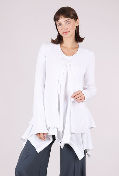 Pluslavie A Cotton Knit Cardigan, White