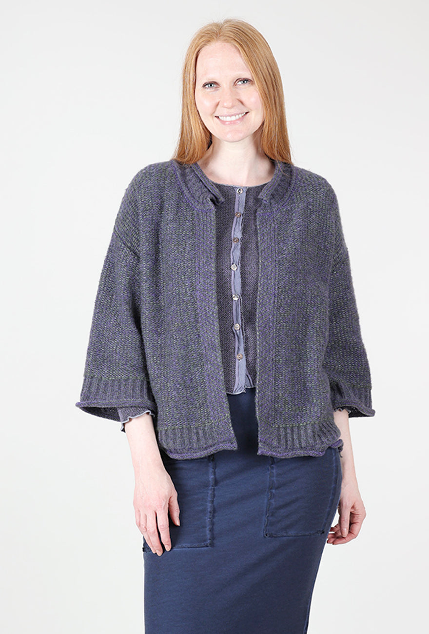 Ozai Ridge Road Cardie, Purple Melange 