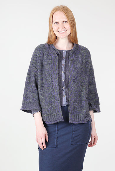 Ozai Ridge Road Cardie, Purple Melange 