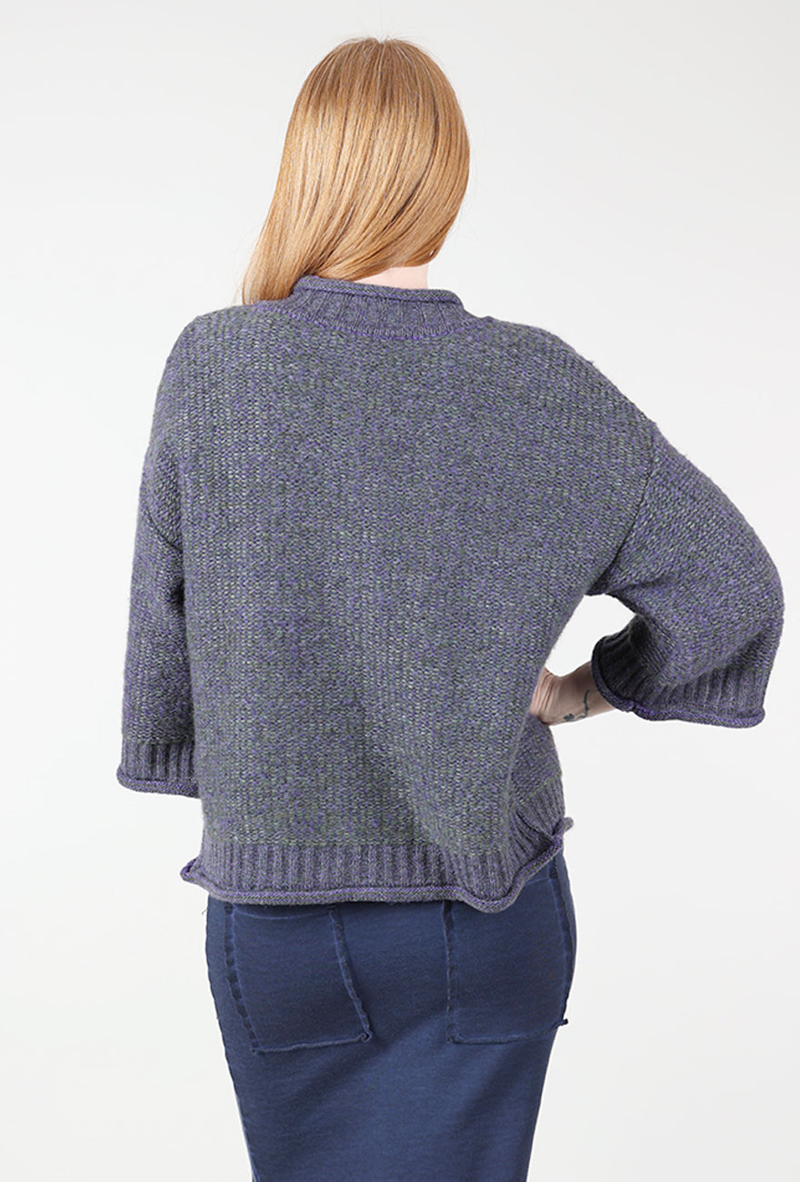 Ozai Ridge Road Cardie, Purple Melange 