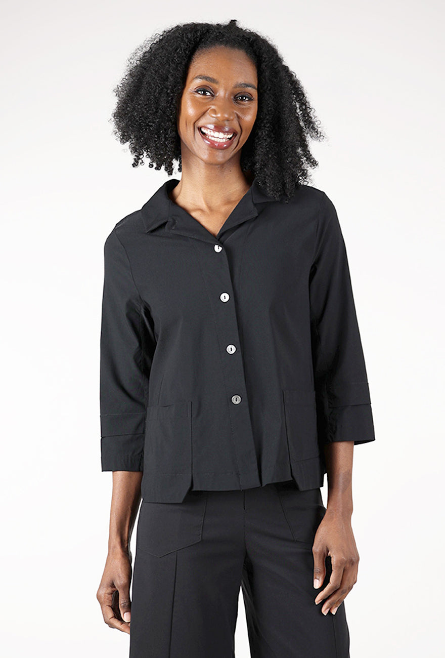 Porto Seto Shirt Jacket, Black 