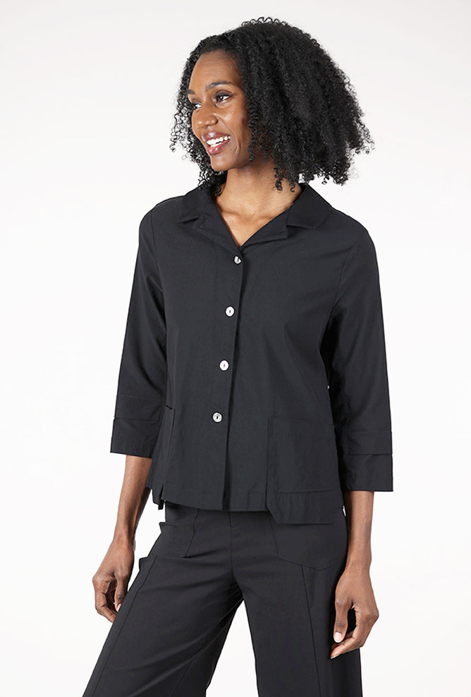 Porto Seto Shirt Jacket, Black 