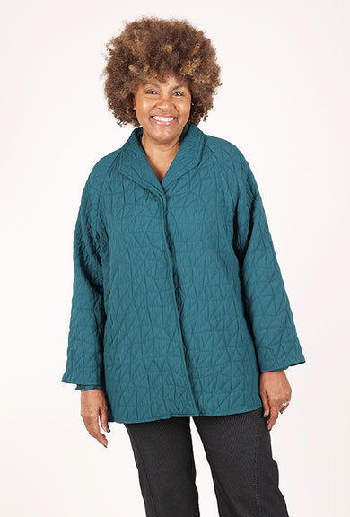 Olivia by Habitat Kaleidoscope Quilt Swing Coat, Marine 