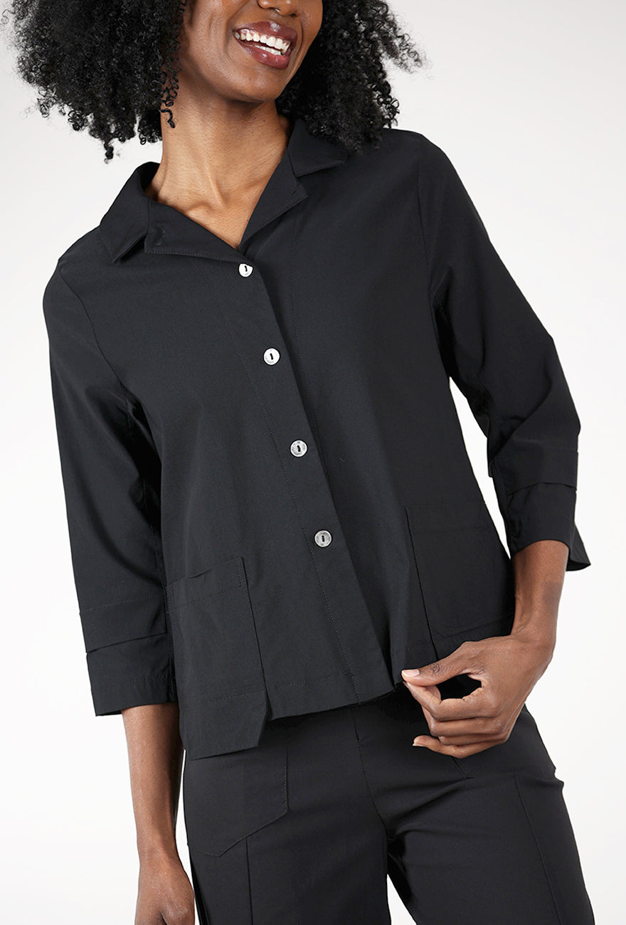 Porto Seto Shirt Jacket, Black 