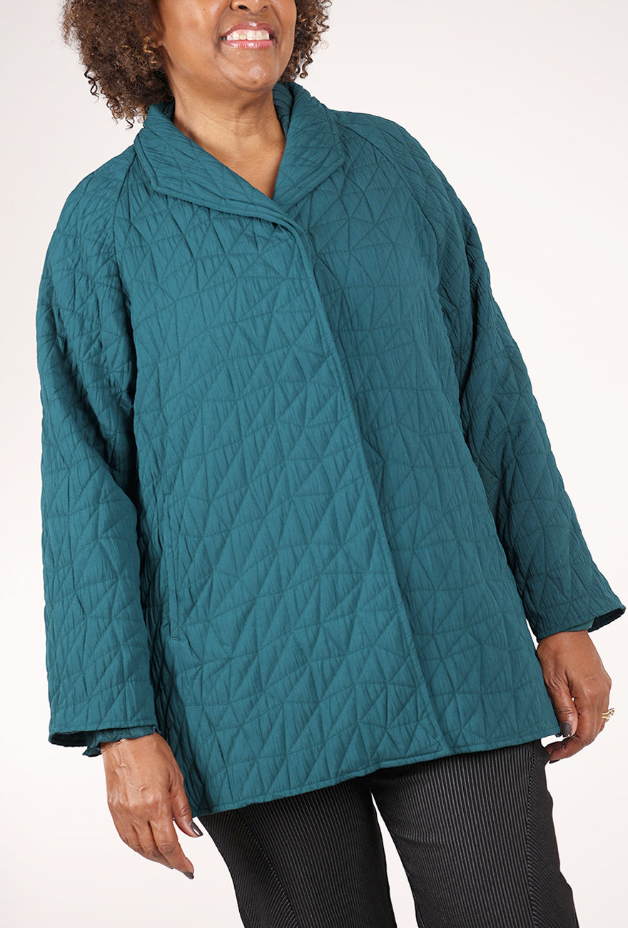 Olivia by Habitat Kaleidoscope Quilt Swing Coat, Marine 