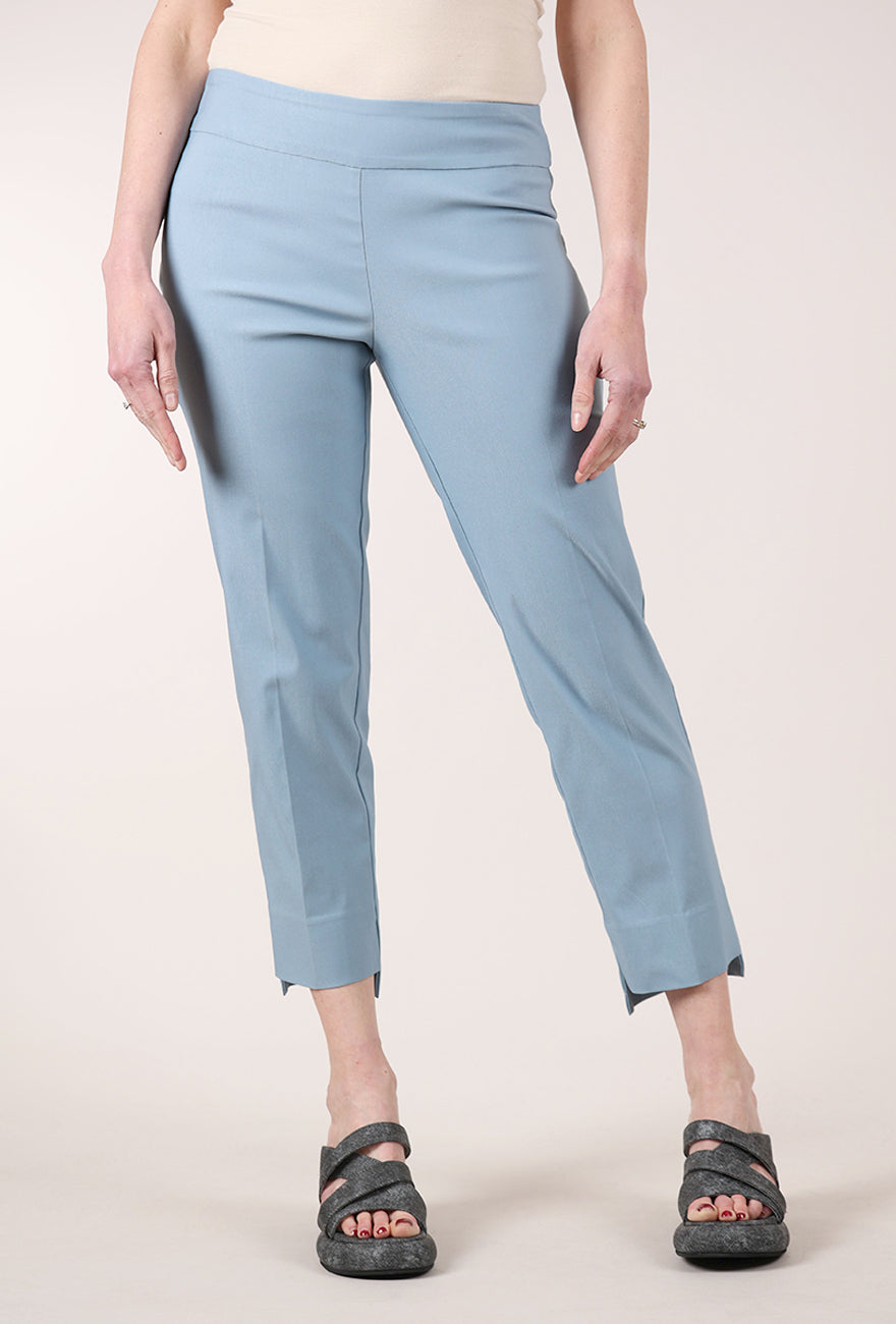Estelle & Finn Step-Hem Ankle Pant, Dusty Blue 