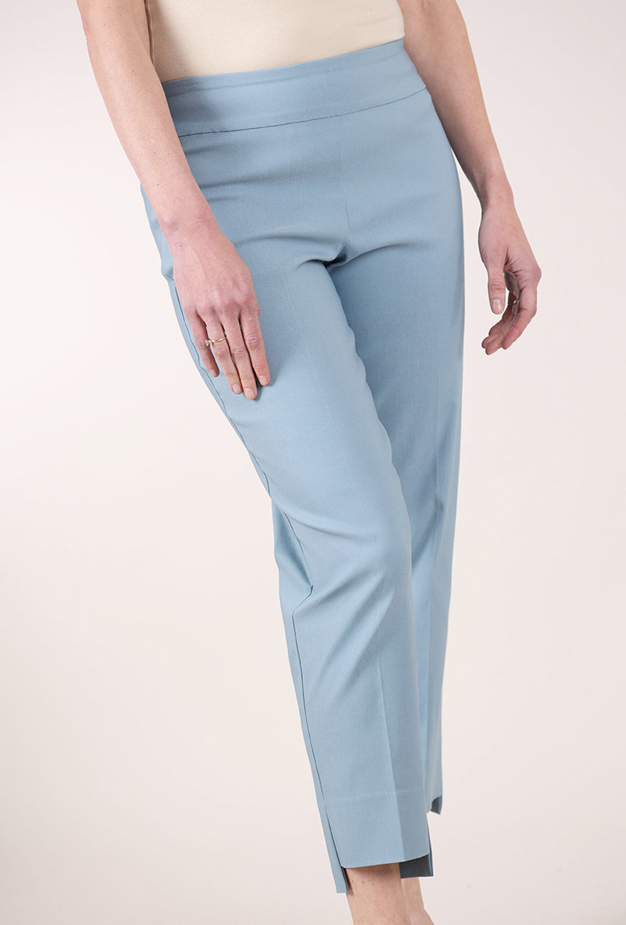 Estelle & Finn Step-Hem Ankle Pant, Dusty Blue 