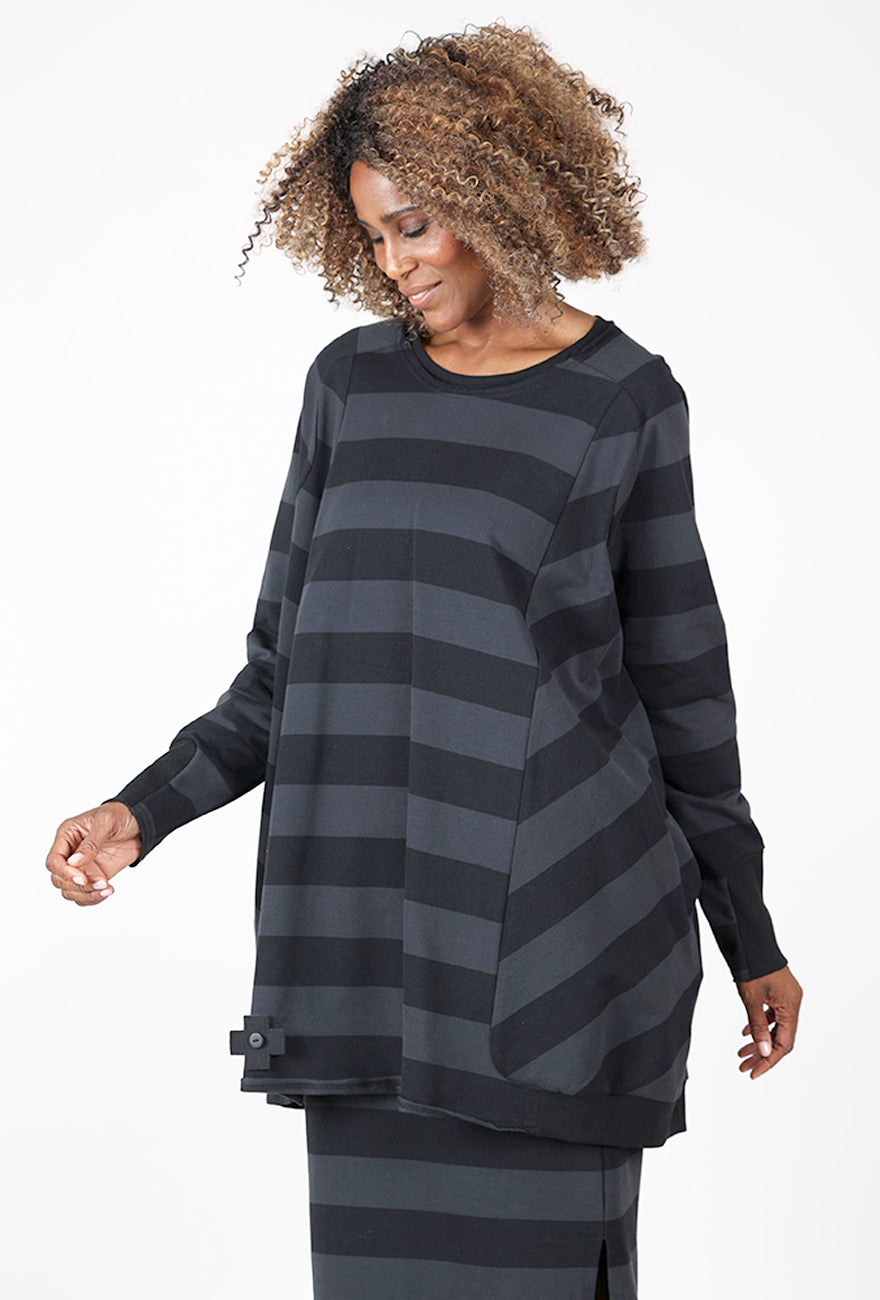 Long Sweat, Wide Stripe Angle 2