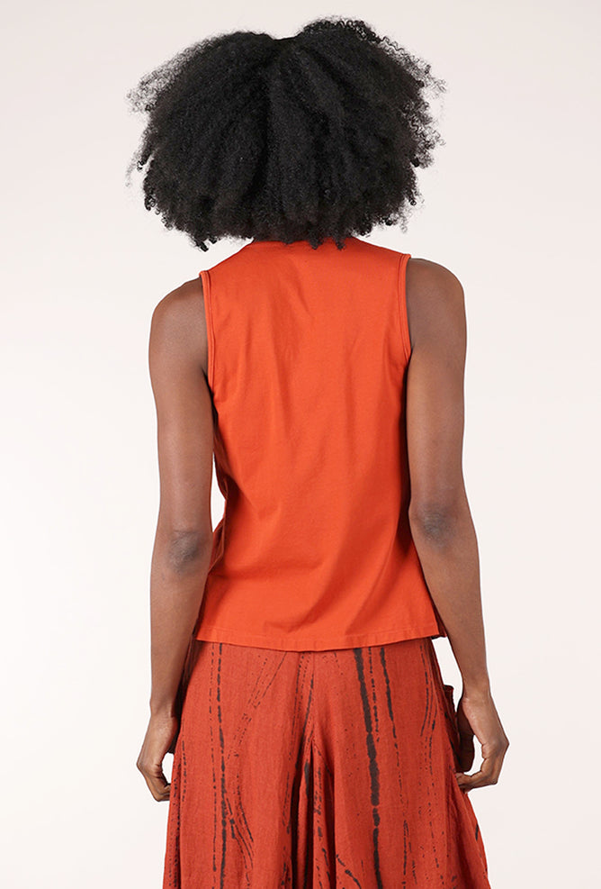 Dapper Linen Vest, Rust