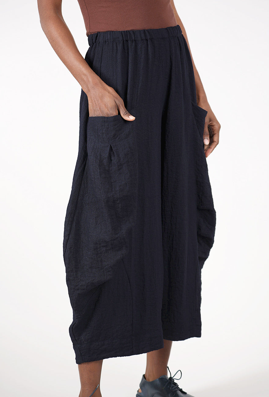 Eleven Stitch Crinkle Travel Double Pocket Pant, Indigo 