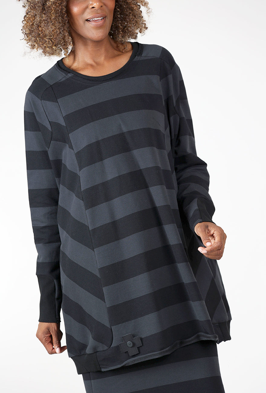 Long Sweat, Wide Stripe Angle 4