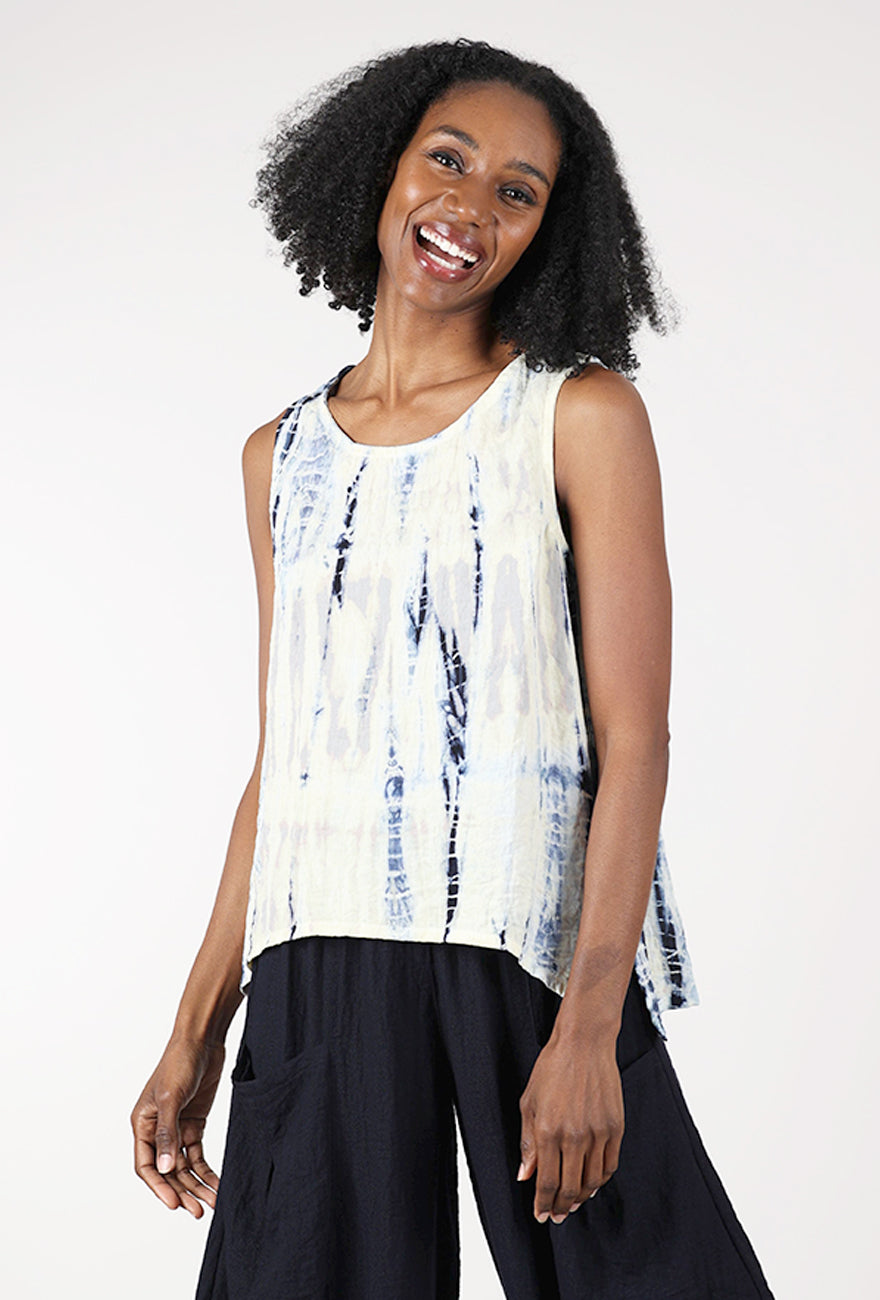Eleven Stitch Gail's Tank, Indigo Tie Dye 