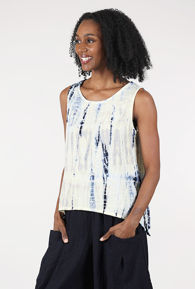 Eleven Stitch Gail's Tank, Indigo Tie Dye 