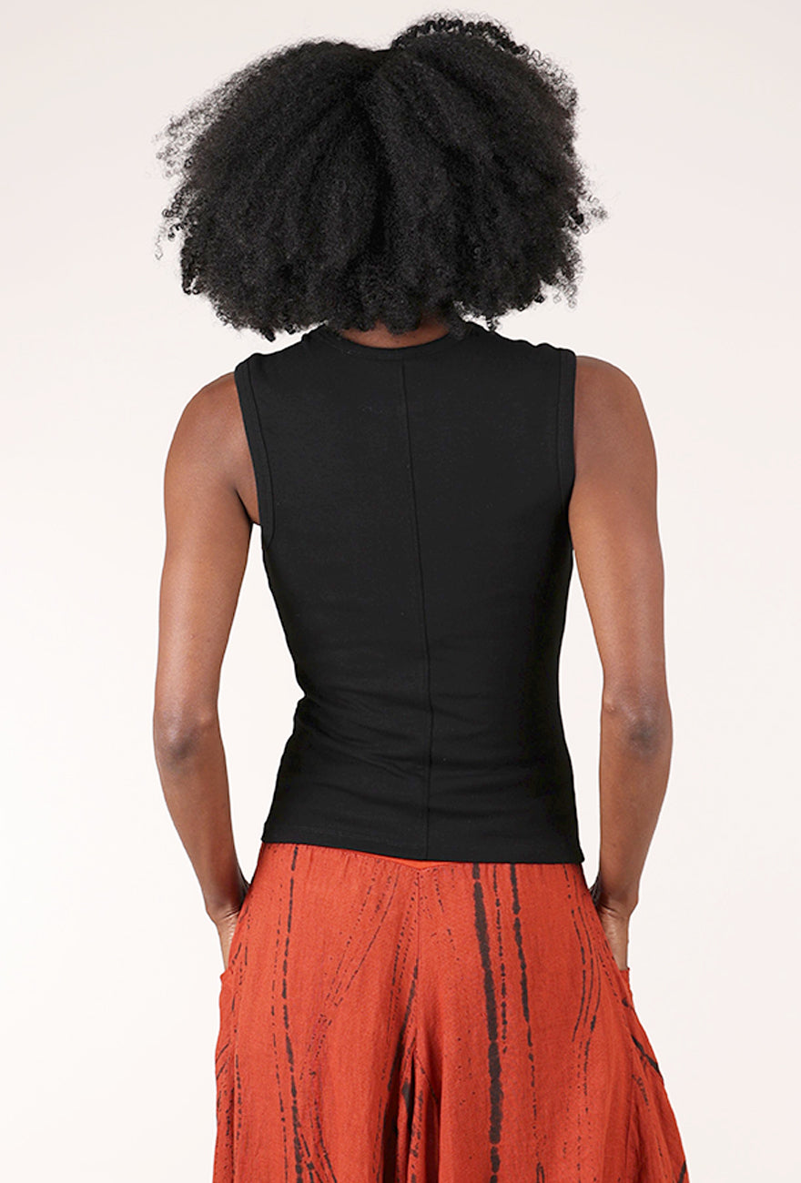 Grade & Gather Wide Shoulder Tank, Black 