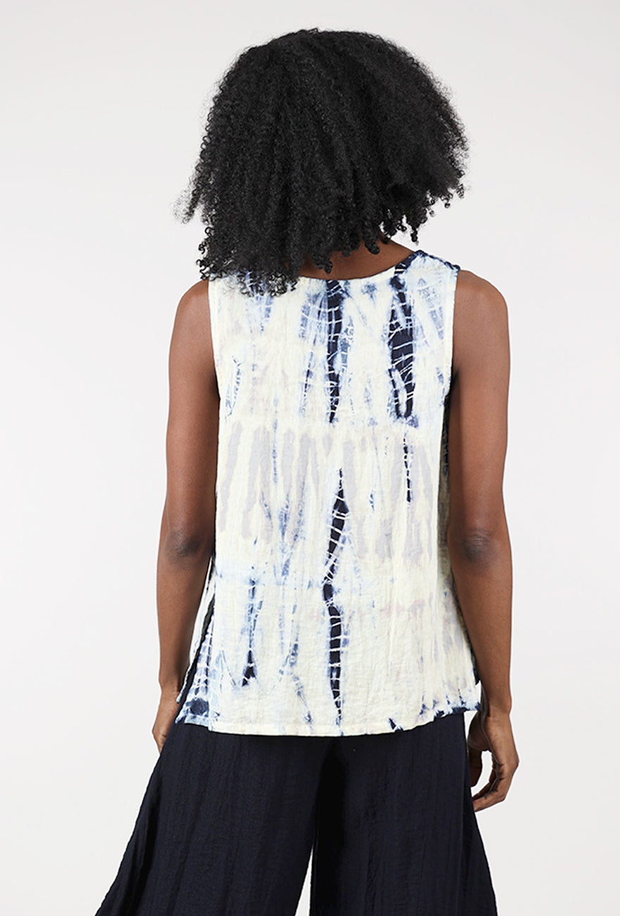 Eleven Stitch Gail's Tank, Indigo Tie Dye 