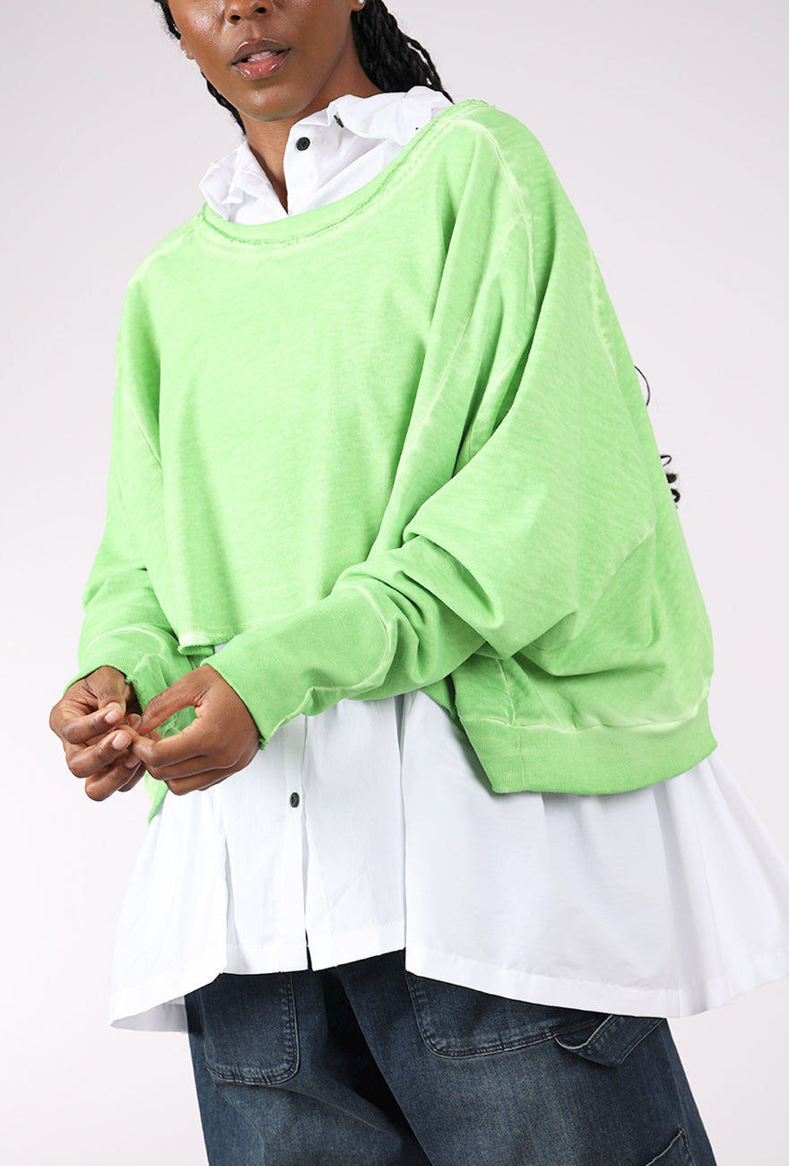 Pluslavie Wide Short-Short Sweat, Pistachio 
