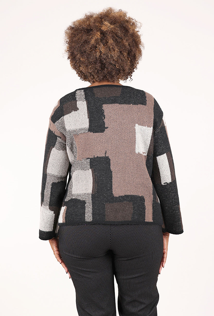 Olivia by Habitat Statement Collage Pullover, Coffee 