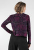Heyne Bogut Cozy Crop Top, Berry Damask Print 