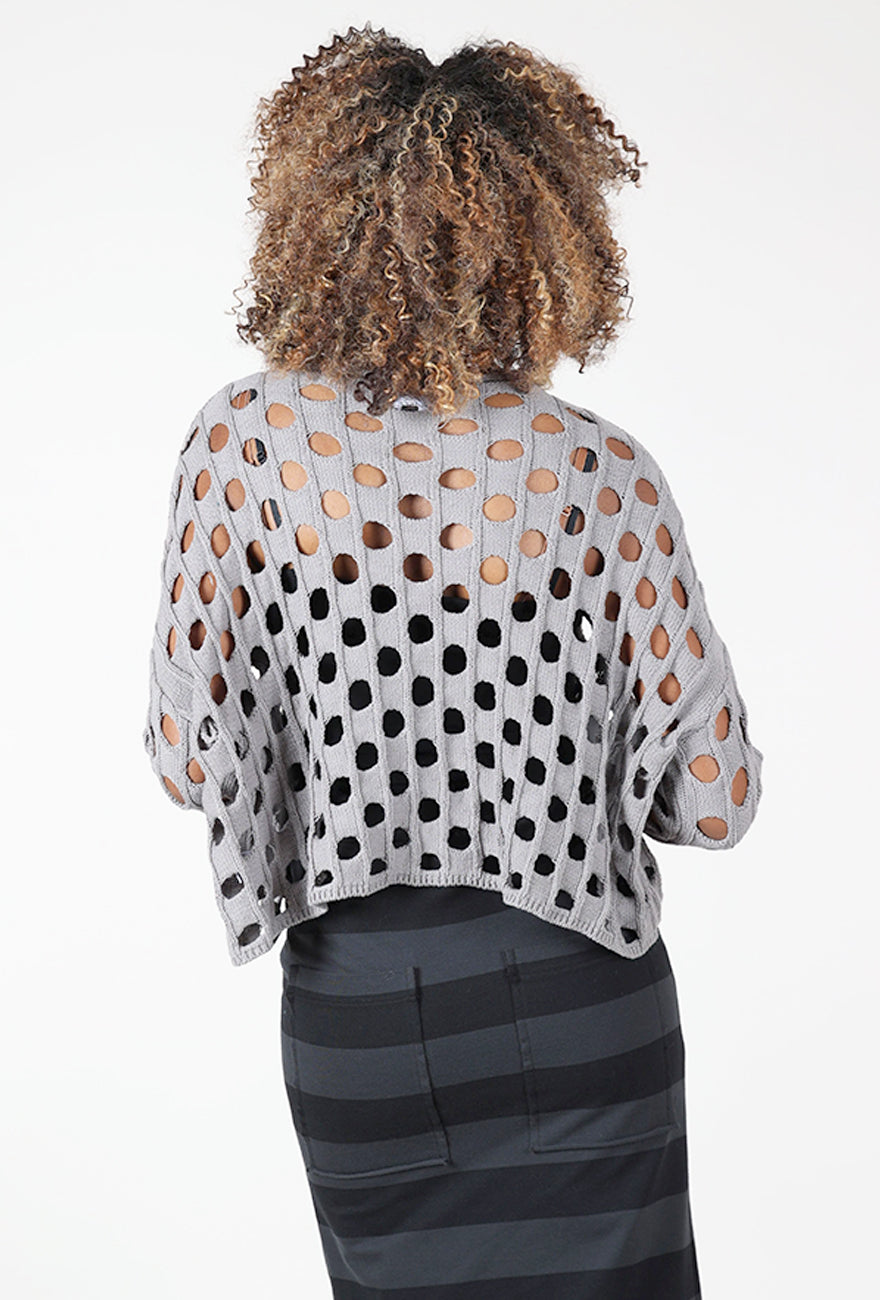 Open Weave Chic Topper, Gray