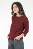 Cut Loose Texture Wave Boatneck Top, Holiday 