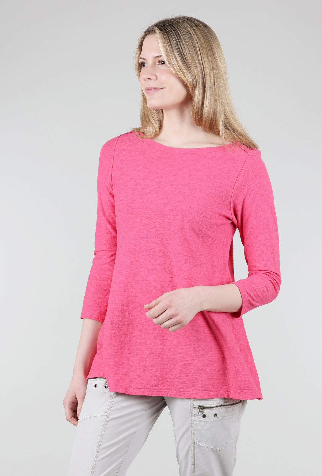 Cut Loose Boatneck Swing Top, Watermelon 