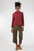 Habitat Pleated Fleece Pocket Pullover, Cranberry 