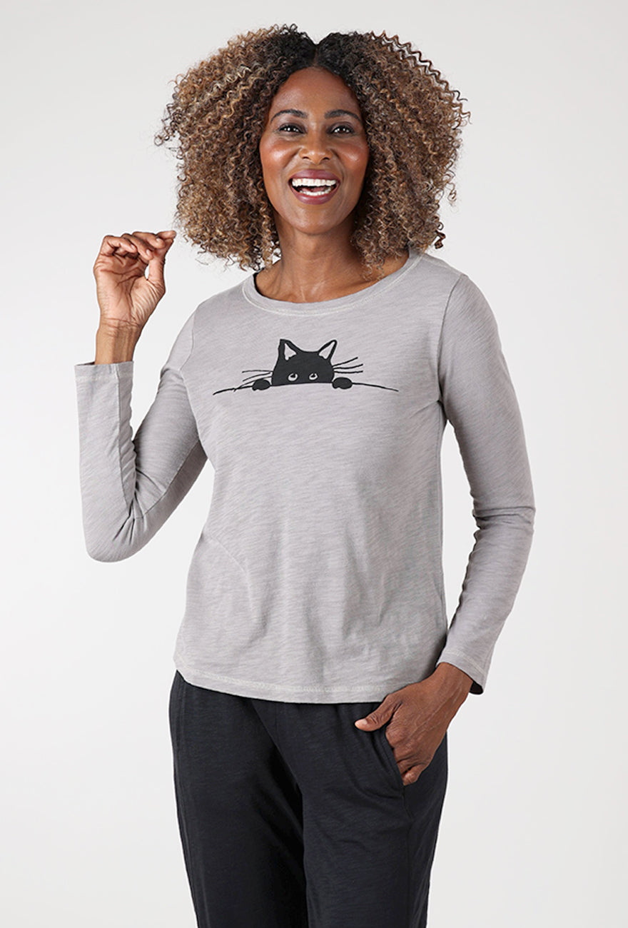 Escape by Habitat Destination Cat Crew Tee, Fog 