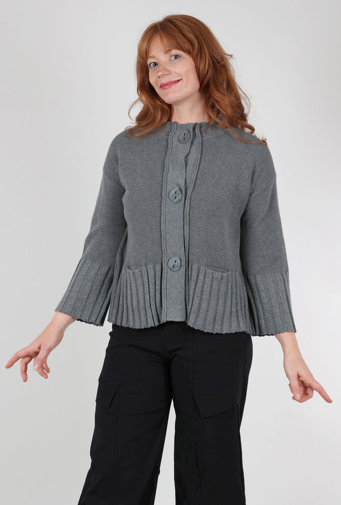 Liv Microthermal Rib Knit Cardie, Charcoal 