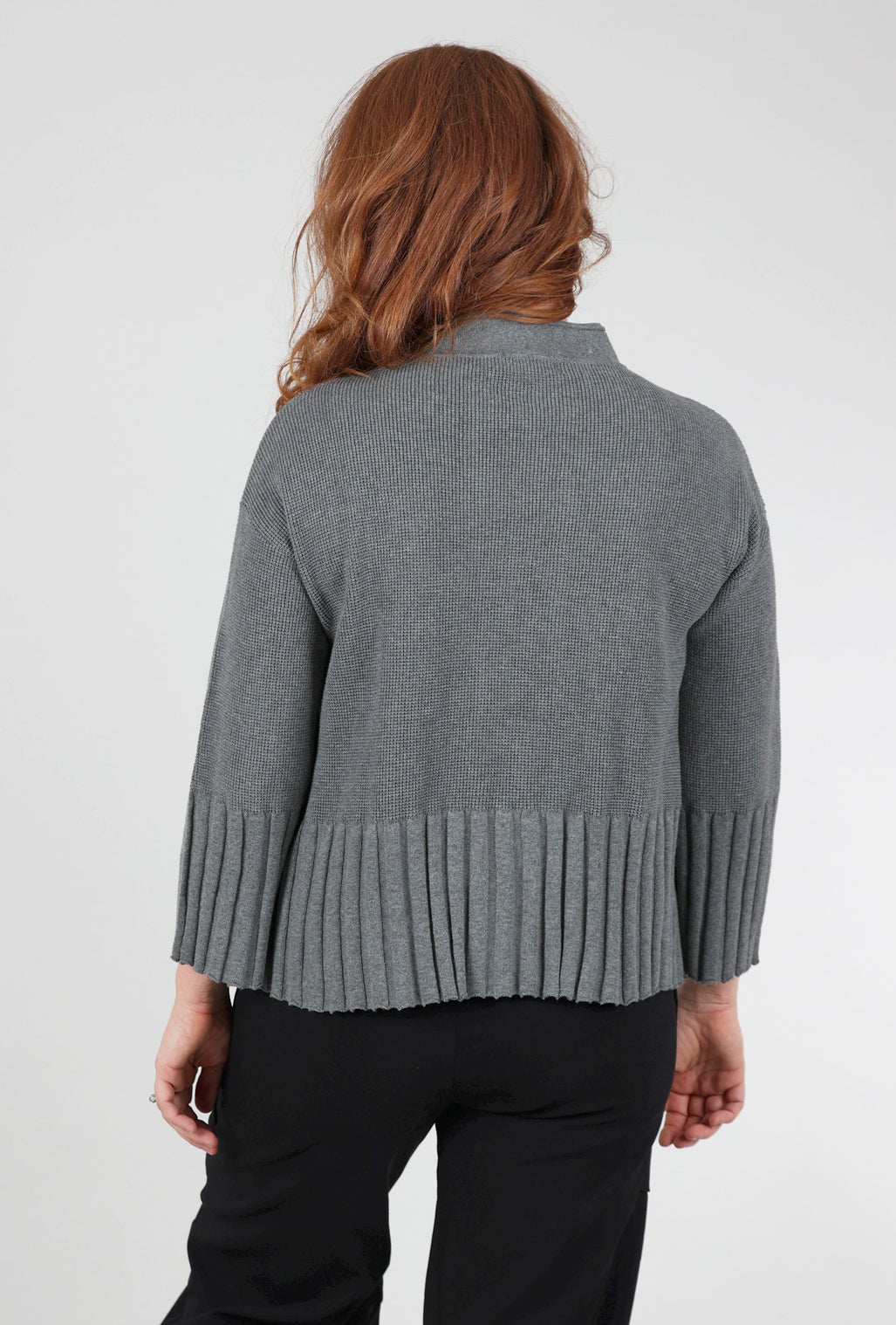 Liv Microthermal Rib Knit Cardie, Charcoal 