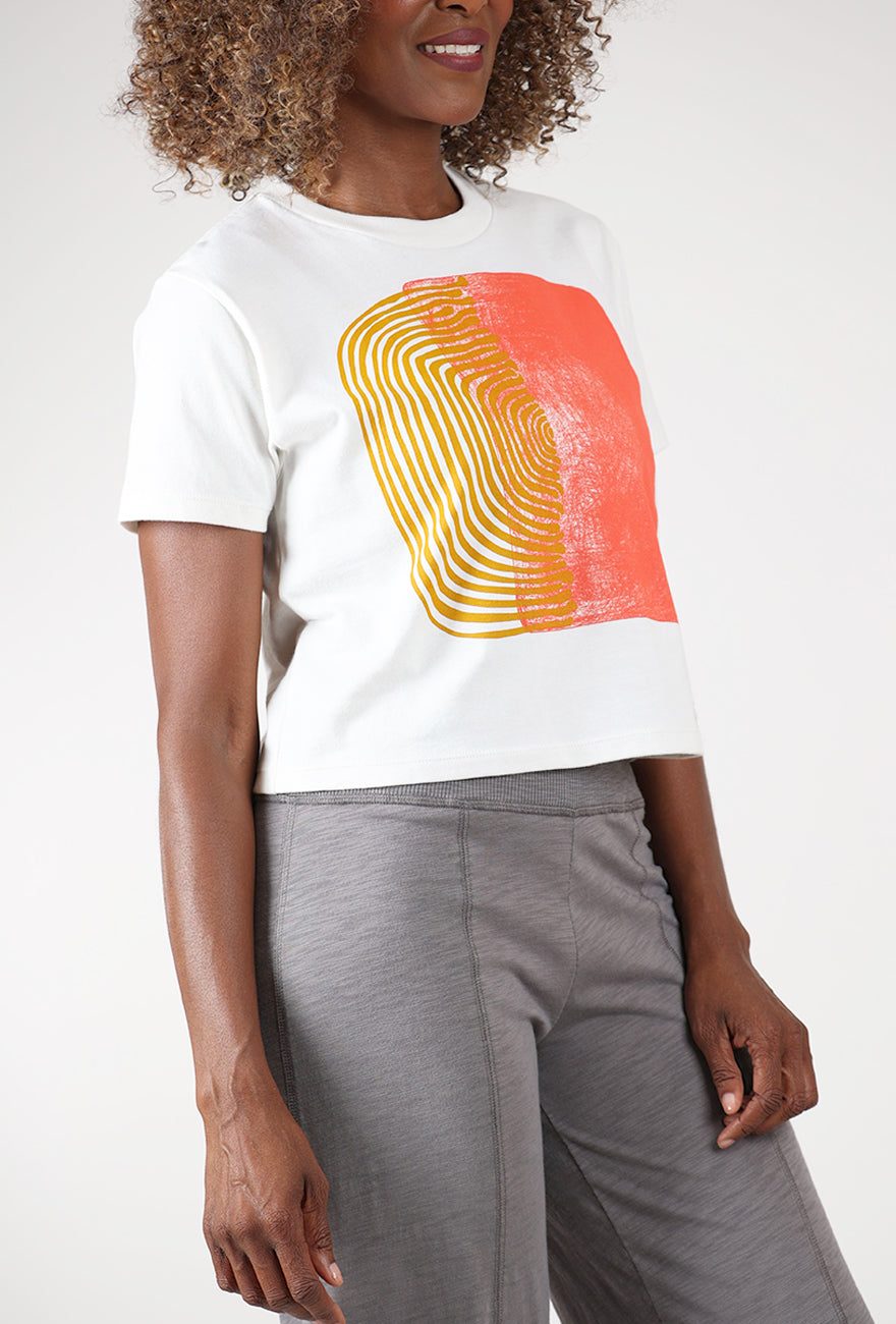 Two Parts Elaine Boxy Tee, Bone Angle 4