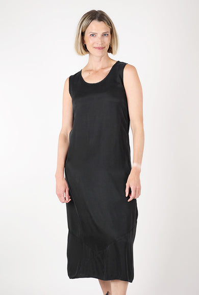 Cut Loose Vintage Satin Slip Dress, Black 