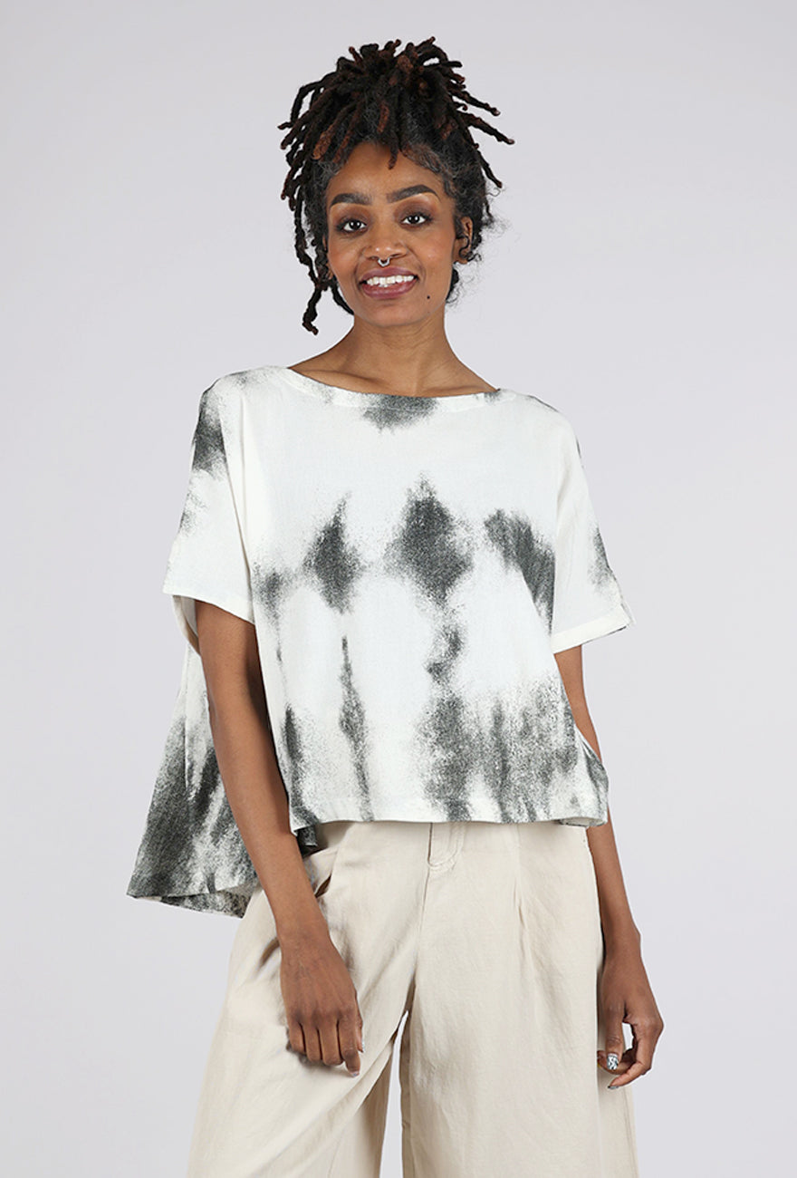 Moyuru Stasis Tee, White/Forest 
