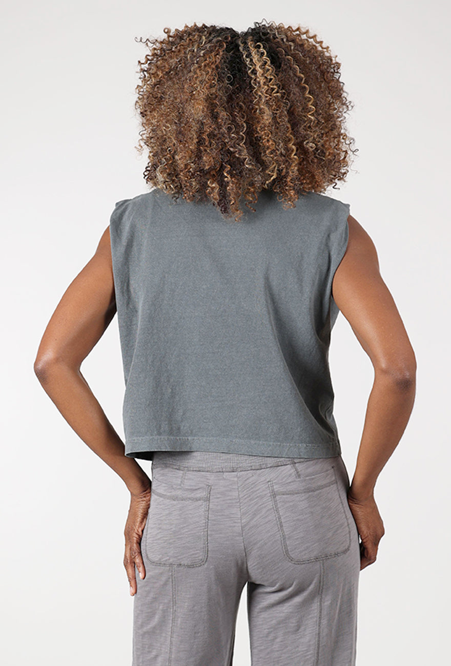 Haze Joan Muscle Tee, Off Black