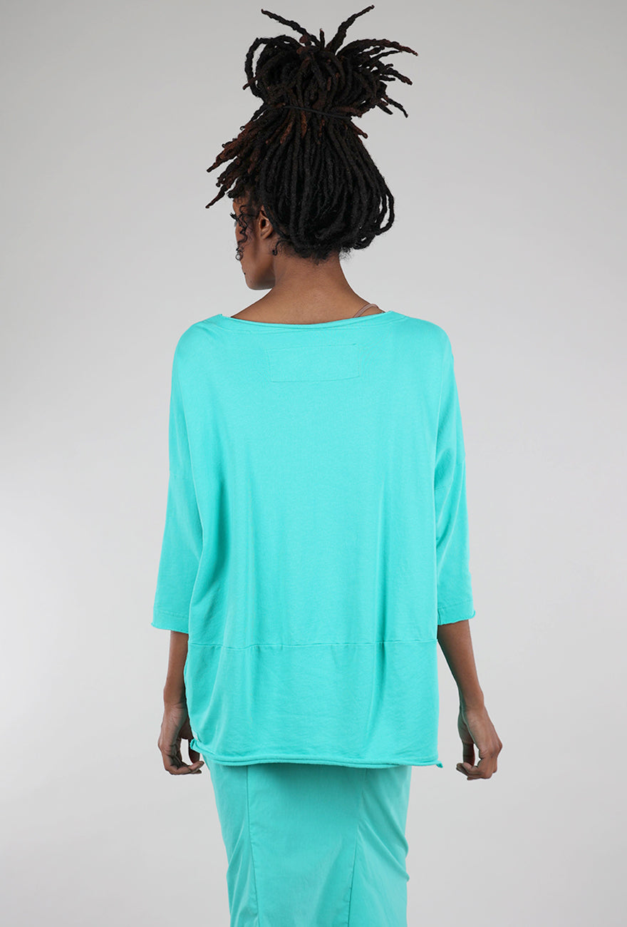 Rundholz French Terry Swing Top, Aqua Print 