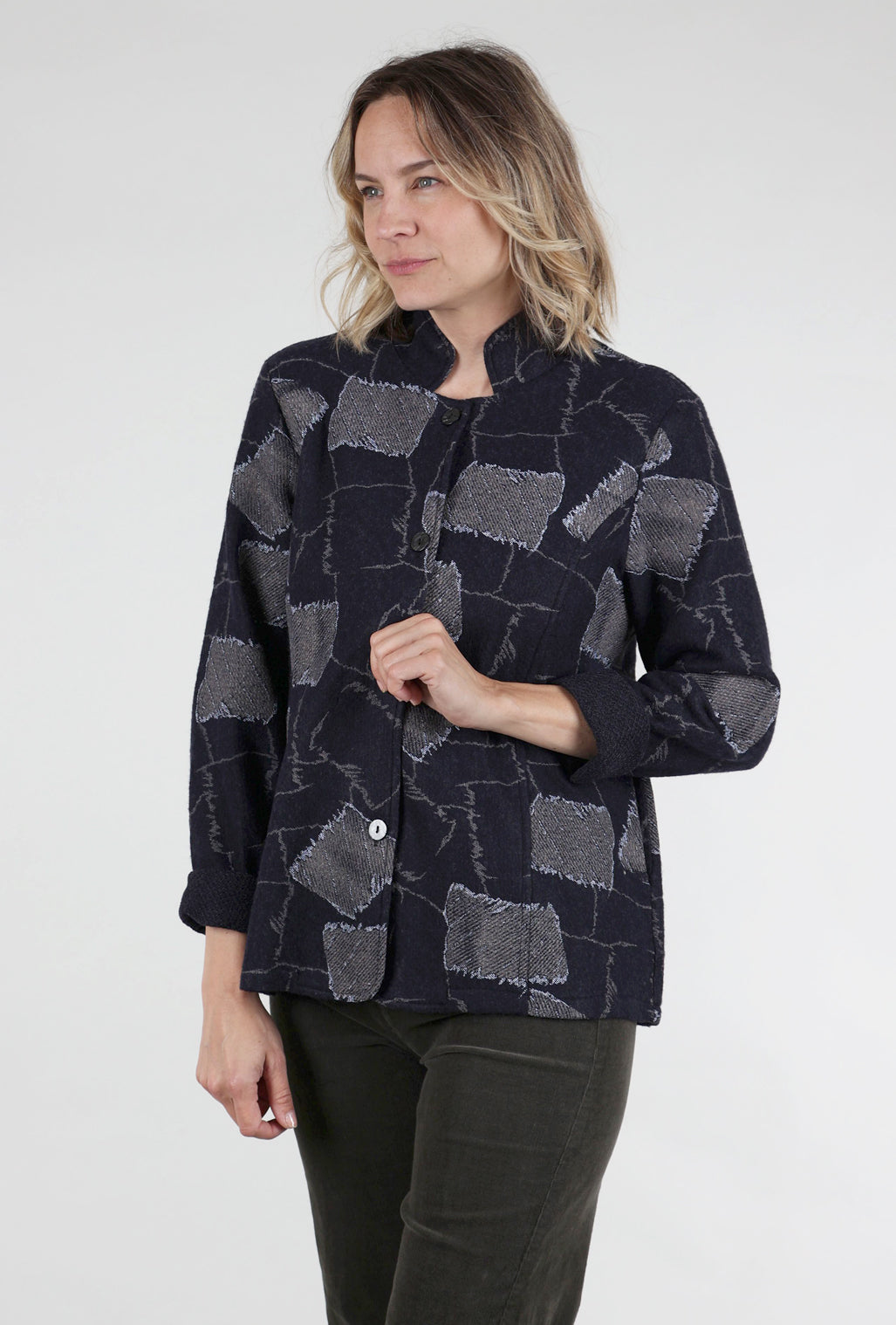 Trisha Tyler Rainy Sidewalks Jacket, Navy 