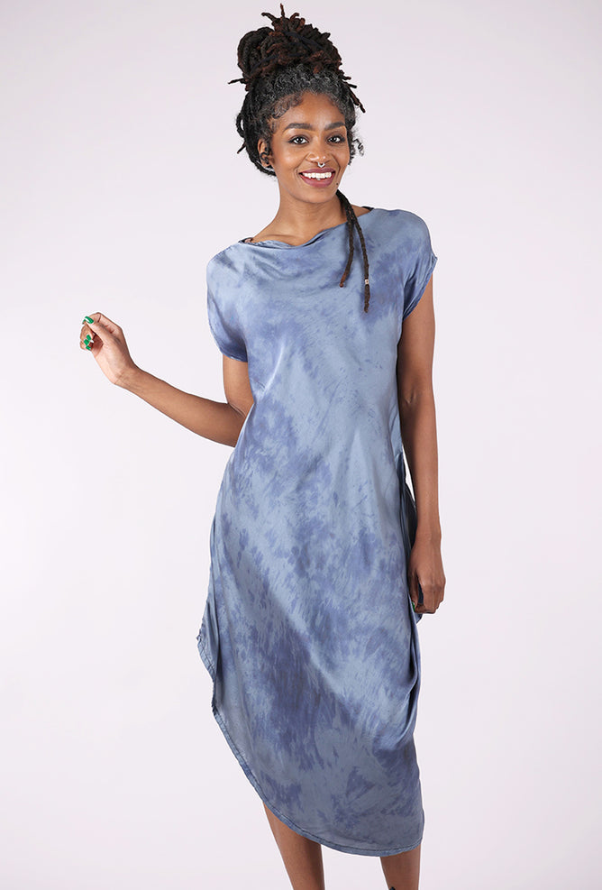 Messy Dye Siren Dress Coal, Coal