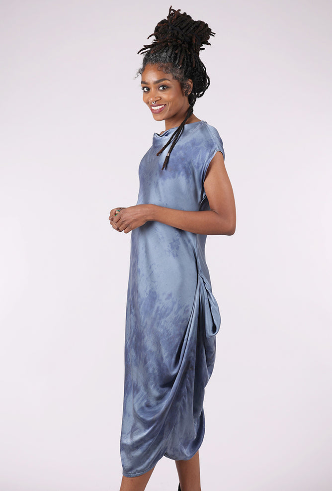 Messy Dye Siren Dress Coal, Coal