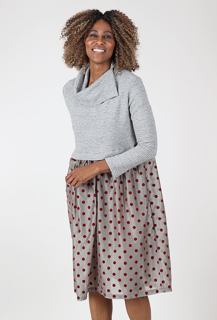 Seno Layered Look Dress, Gray